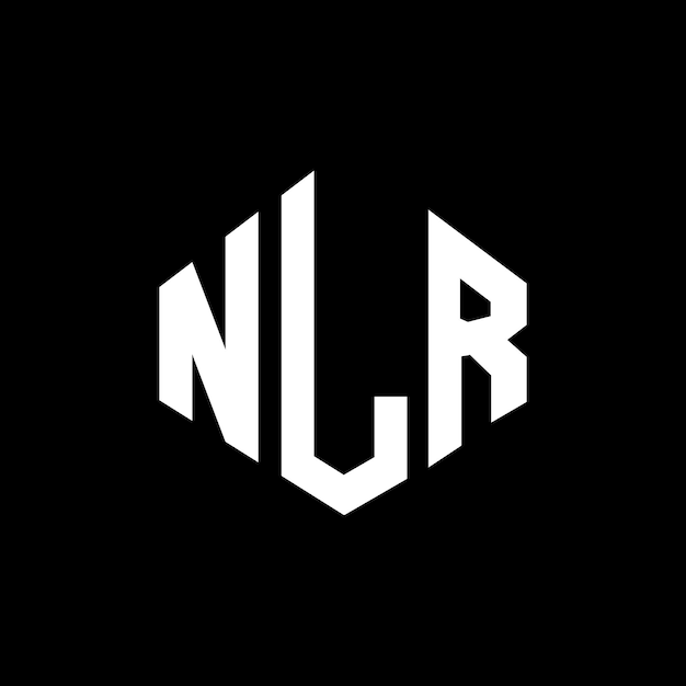 Diseño del logotipo de la letra NLR con forma de polígono NLR polígono y forma de cubo diseño del logotipo del vector hexágono NLR plantilla del logotipo colores blanco y negro NLR monograma negocio y logotipo de bienes raíces