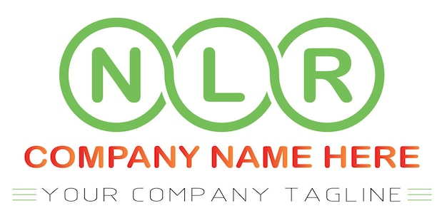 Diseño de logotipo de letra NLR