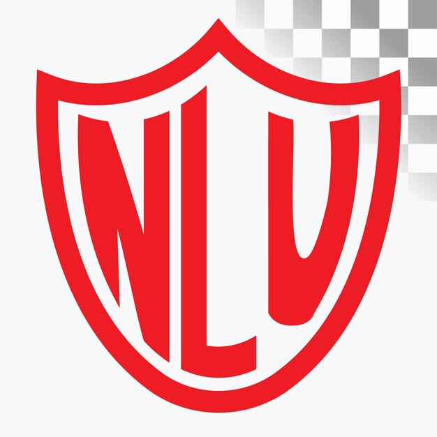 Diseño de logotipo de letra NLU