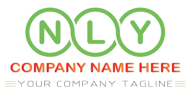 Diseño de logotipo de letra NLY