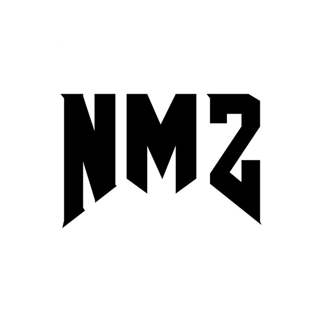 Diseño de logotipo de letra NMZ para la compañía de tecnología Diseño de logótipo NMZ combinación de colores blanco y negro Diseño del logotipo NMZ Vector NMZ Diseño del icono NMZ Alfabeto NMZ Tipografía del logotipo