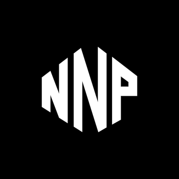 Diseño del logotipo de la letra NNP con forma de polígono NNP poligono y forma de cubo diseño del logotipo del vector hexágono NNP plantilla del logotipo colores blanco y negro NNP monograma negocio y logotipo de bienes raíces