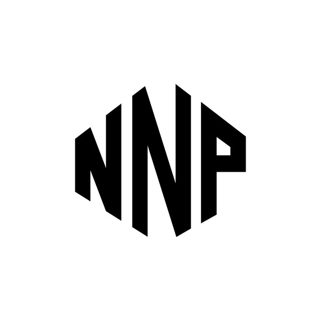 Diseño del logotipo de la letra NNP con forma de polígono NNP poligono y forma de cubo diseño del logotipo del vector hexágono NNP plantilla del logotipo colores blanco y negro NNP monograma negocio y logotipo de bienes raíces