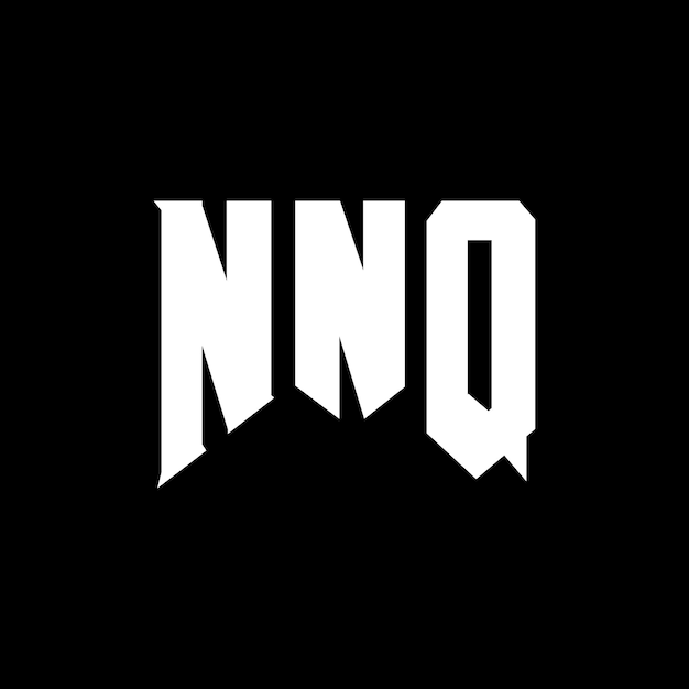 Diseño de logotipo de letra NNQ para una empresa de tecnología Diseño del logotipo NNQ combinación de colores blanco y negro Logo NNQ vector NNQ diseño Icono NNQ alfabeto NNQ tipografía Diseño del Logotipo