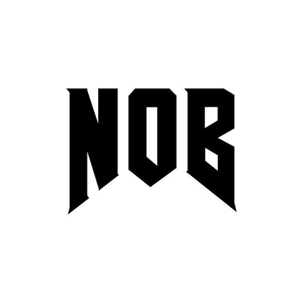 Diseño de logotipo de letra NOB para una empresa de tecnología NOB diseño de logotipo combinación de colores blanco y negro NOB logotipo NOB vector NOB diseño del icono NOB alfabeto NOB tipografía diseño del logotipo