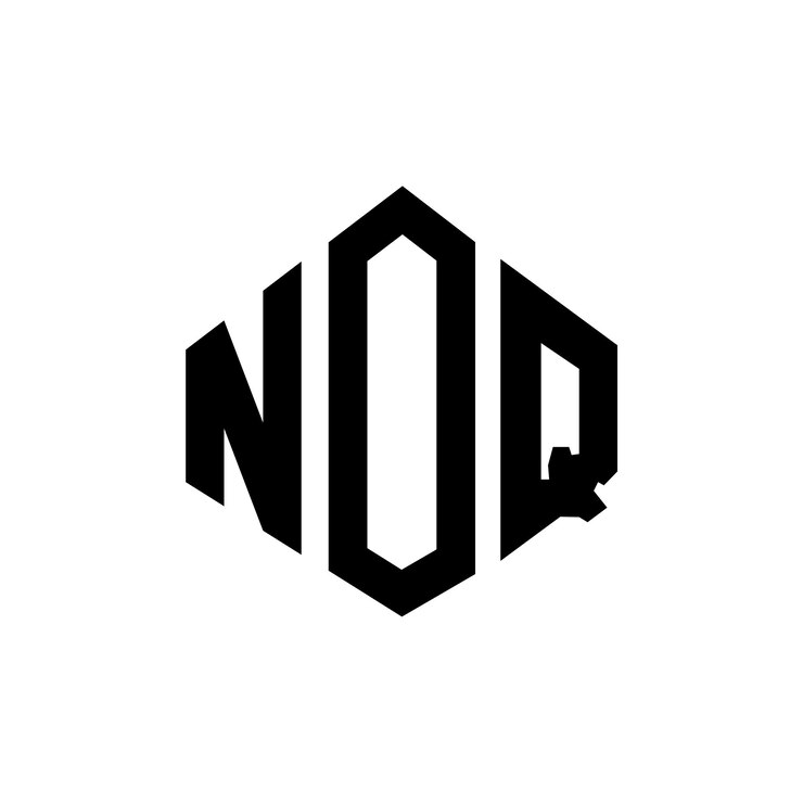 Vector diseño de logotipo de letra noq con forma de polígono noq polígono y forma de cubo diseño de logotipo noq hexágono modelo de logotipo vectorial colores blanco y negro noq monograma logotipo de negocios e inmobiliario