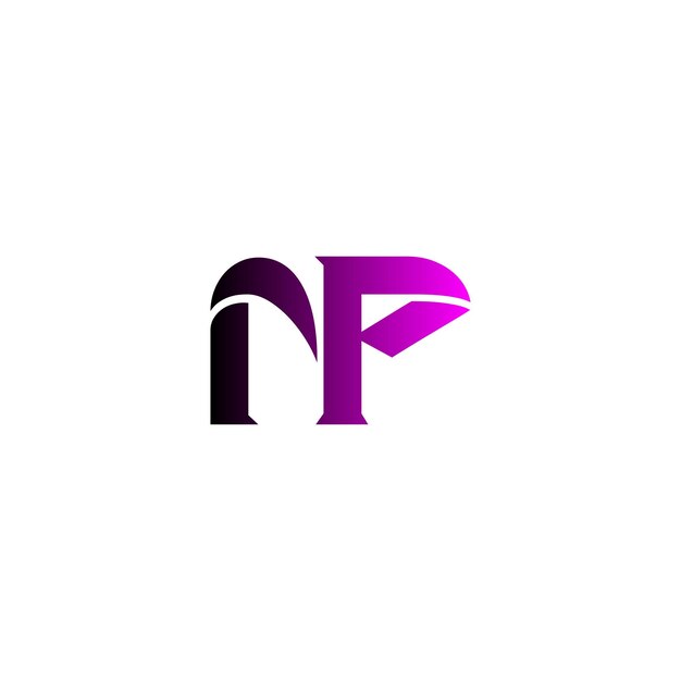 Diseño del logotipo de la letra np