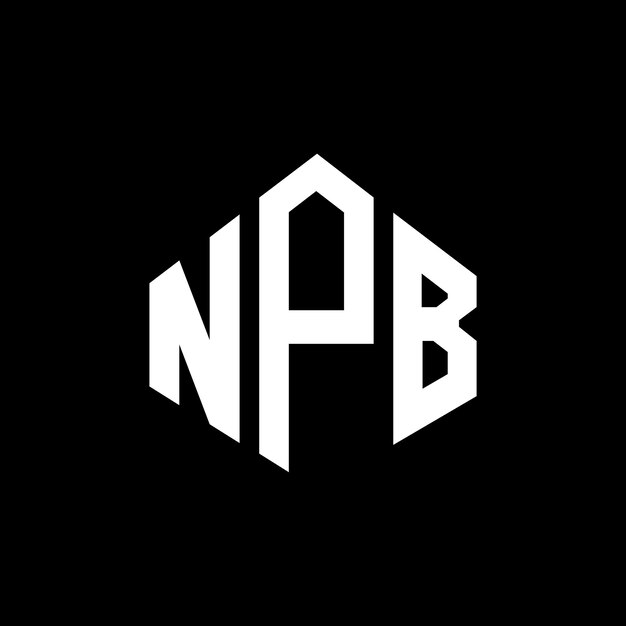 Diseño del logotipo de la letra NPB con forma de polígono NPB polígono y forma de cubo diseño del logotipo del vector hexágono NPB plantilla del logotipo colores blanco y negro NPB monograma negocio y logotipo de bienes raíces