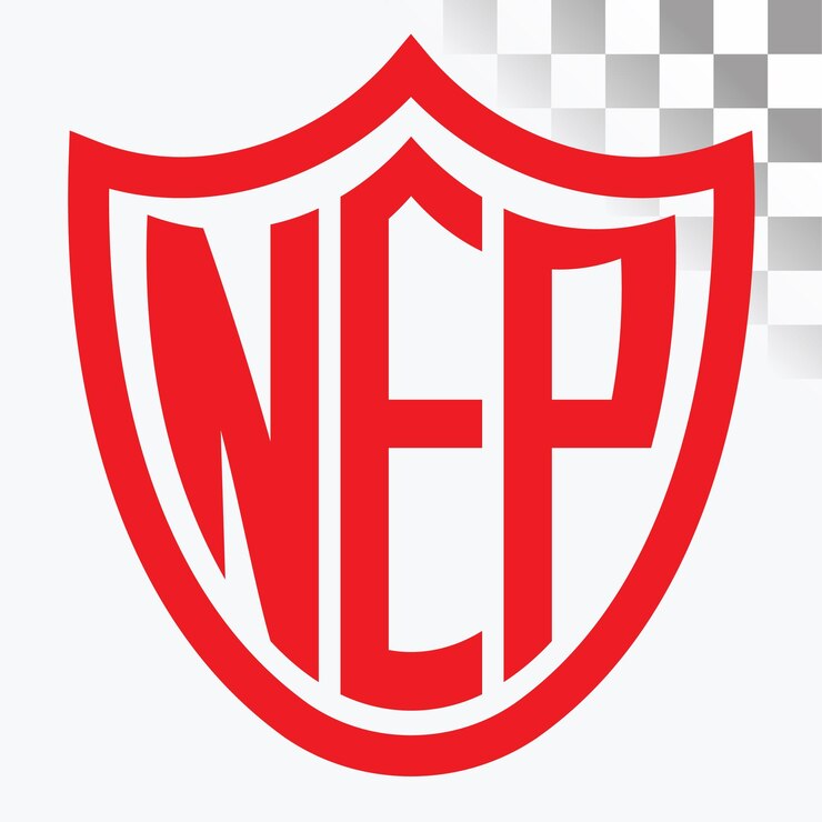 Vector diseño de logotipo de letra npe