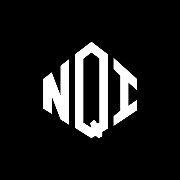 Vector diseño de logotipo de letra nqi con forma de polígono nqi poligono y forma de cubo diseño de logotipo nqi hexágono patrón de logotipo vectorial colores blanco y negro nqi monograma negocio y logotipo de bienes raíces
