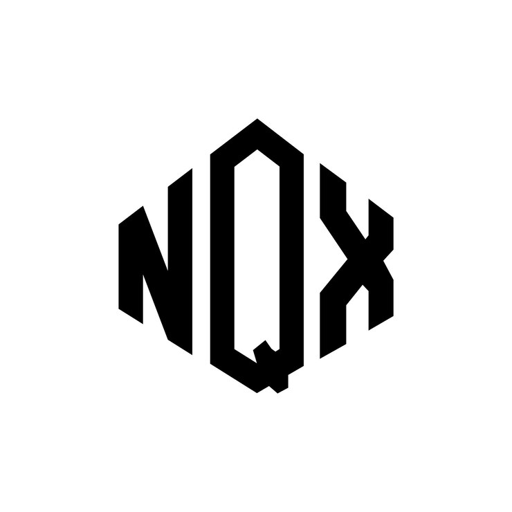 Vector diseño de logotipo de letra nqx con forma de polígono nqx polígono y forma de cubo diseño de logotipo nqx hexágono patrón de logotipo vectorial colores blanco y negro nqx monograma logotipo de negocios e inmobiliario
