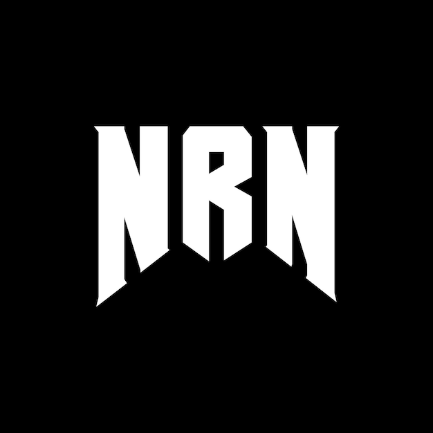 Diseño de logotipo de letra NRN para la compañía de tecnología diseño de logotipo NRN combinación de colores blanco y negro diseño de logotip NRN vector NRN diseño de icono NRN alfabeto NRN tipografía diseño de Logotipo NRN