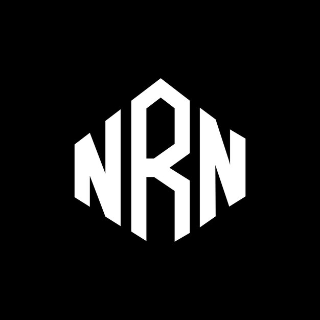Diseño del logotipo de la letra NRN con forma de polígono NRN diseño del logotipo en forma de póligono y cubo NRN hexágono patrón del logotipo vectorial colores blanco y negro NRN monograma negocio y logotipo de bienes raíces