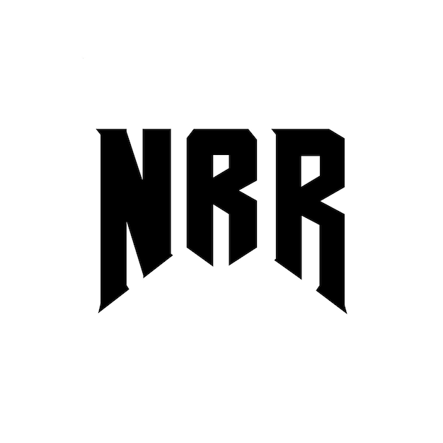 Diseño de logotipo de letra NRR para la compañía de tecnología NRR diseño de logotipo combinación de colores blanco y negro NRR logotipo NRR vector NRR diseño NRR icono NRR alfabeto NRR tipografía diseño del logotipo