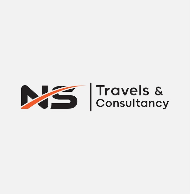 Diseño del logotipo de la letra ns