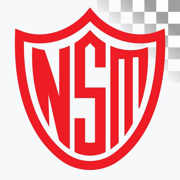 Diseño de logotipo de letra NSM