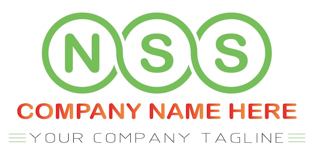 Diseño de logotipo de letra NSS