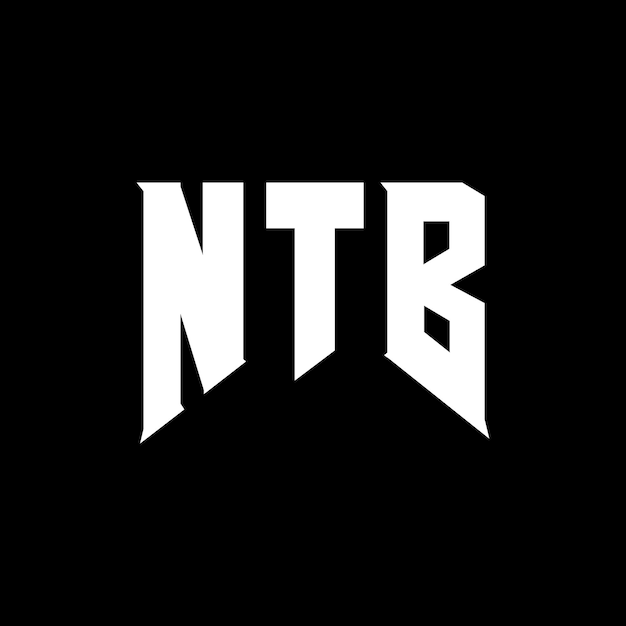 Diseño de logotipo de letra NTB para una empresa de tecnología Diseño del logotipo NTB combinación de colores blanco y negro Logotipo NTB vector NTB diseño Icono NTB alfabeto NTB tipografía Diseño del logos NTB