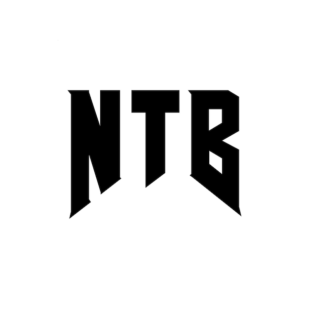 Diseño de logotipo de letra NTB para una empresa de tecnología Diseño del logotipo NTB combinación de colores blanco y negro Logotipo NTB vector NTB diseño Icono NTB alfabeto NTB tipografía Diseño del logos NTB