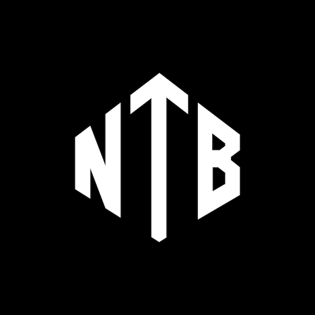 Vector diseño del logotipo de la letra ntb con forma de polígono ntb diseño del logotipo en forma de póligono y cubo ntb hexágono patrón del logotipo vectorial colores blanco y negro ntb monograma logotipo de negocios y bienes raíces