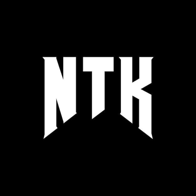 Diseño de logotipo de letra NTK para una empresa de tecnología Diseño del logotipo NTK combinación de colores blanco y negro Logotipo NTK vector NTK diseño Icono NTK alfabeto NTK tipografía Diseño del Logotipo