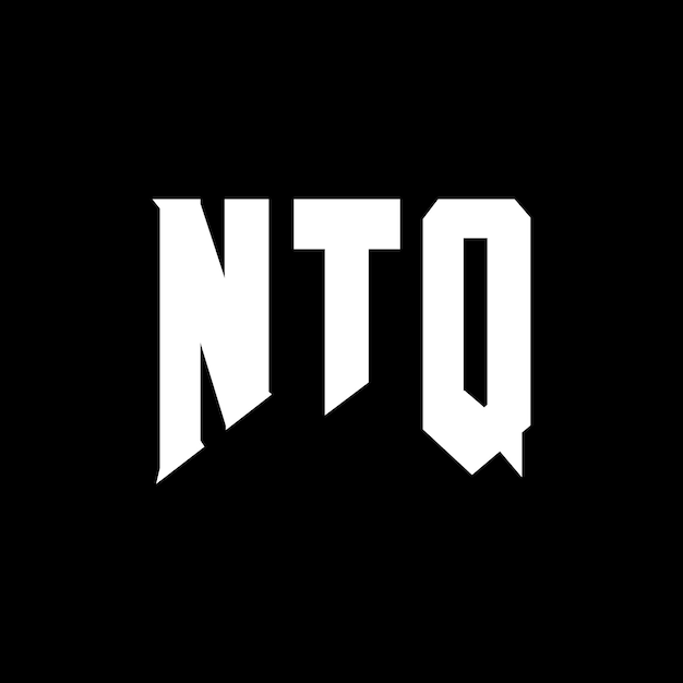Diseño de logotipo de letra NTQ para una empresa de tecnología Diseño de logótipo NTQ combinación de colores blanco y negro Diseño del logotipo NTQ vector NTQ diseño del icono NTQ alfabeto NTQ tipografía diseño del logotipo