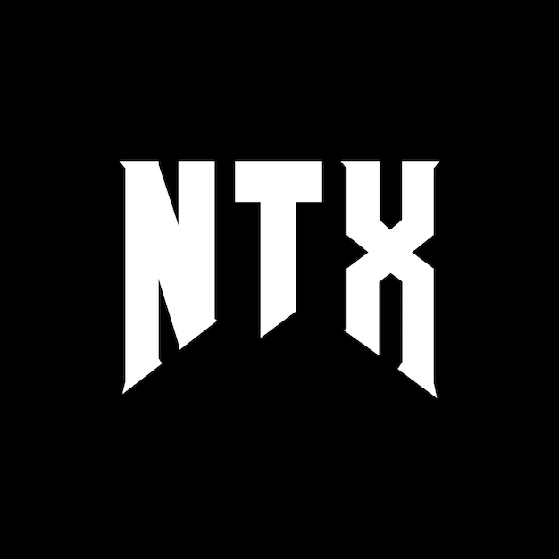 Diseño de logotipo de letra NTX para la compañía de tecnología Diseño de logótipo NTX combinación de colores blanco y negro Diseño del logotipo NTX vector NTX diseño del icono NTX alfabeto NTX tipografía diseño del logotipo