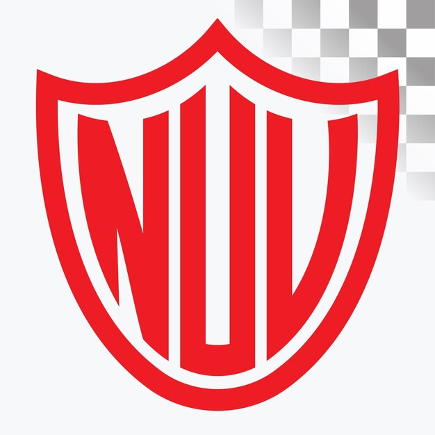 Diseño de logotipo de letra NUV