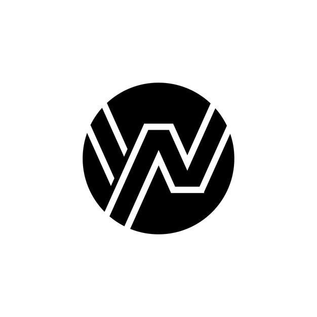 Diseño de logotipo de letra NW