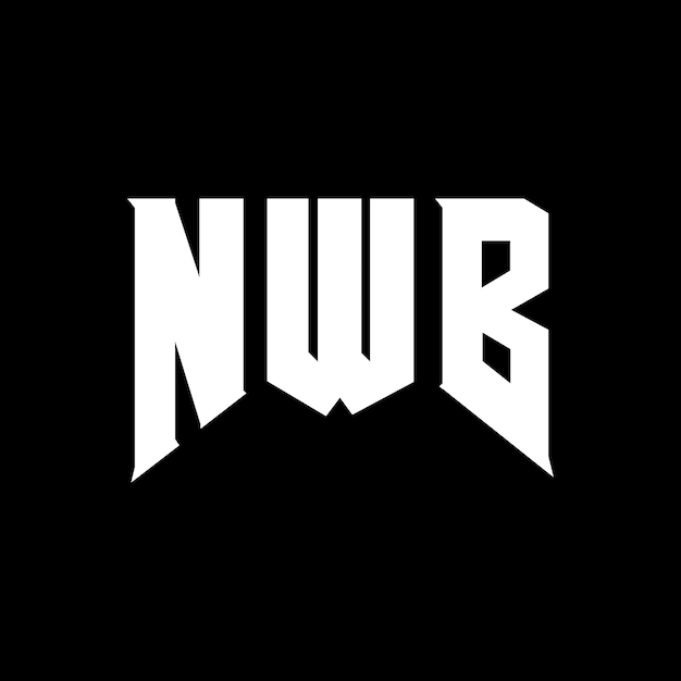 Diseño de logotipo de letra NWB para una empresa de tecnología diseño de logotipo NWB combinación de colores blanco y negro diseño de logo NWB vector NWB diseño icono NWB alfabeto NWB tipografía logotipo diseño