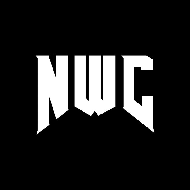 Diseño de logotipo de letra NWC para una empresa de tecnología diseño de logotipo NWC combinación de colores blanco y negro diseño de logotipografía NWC icono NWC vector NWC diseño del logotipo del NWC alfabeto NWC