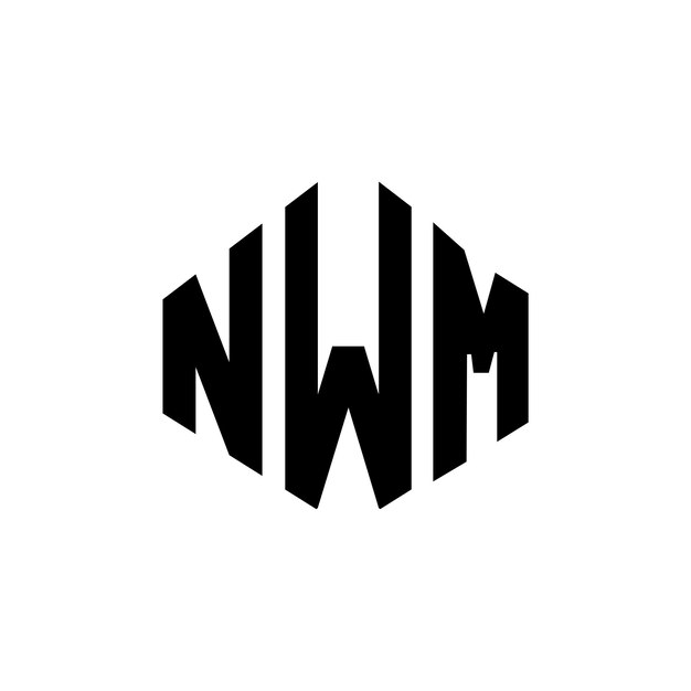 El diseño del logotipo de la letra NWM con forma de polígono NWM polígono y forma de cubo diseño del logotipio del vector hexágono NWM plantilla de logotipo de colores blanco y negro NWM monograma de negocios y logotipo de bienes raíces