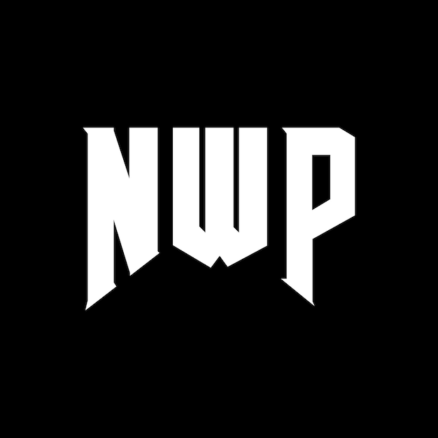 Diseño de logotipo de letra NWP para la compañía de tecnología NWP diseño de logotipo combinación de colores blanco y negro NWP logotipo NWP vector NWP diseño NWP icono NWP alfabeto NWP tipografía diseño del logotipo