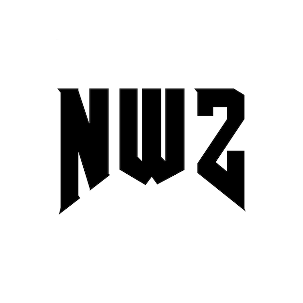 Diseño de logotipo de letra NWZ para una empresa de tecnología Diseño del logotipo NWZ Combinación de colores blanco y negro Logotipo NWZ Vector diseño NWZ Icono NWZ Alfabeto NWZ Tipografía diseño del logotipo