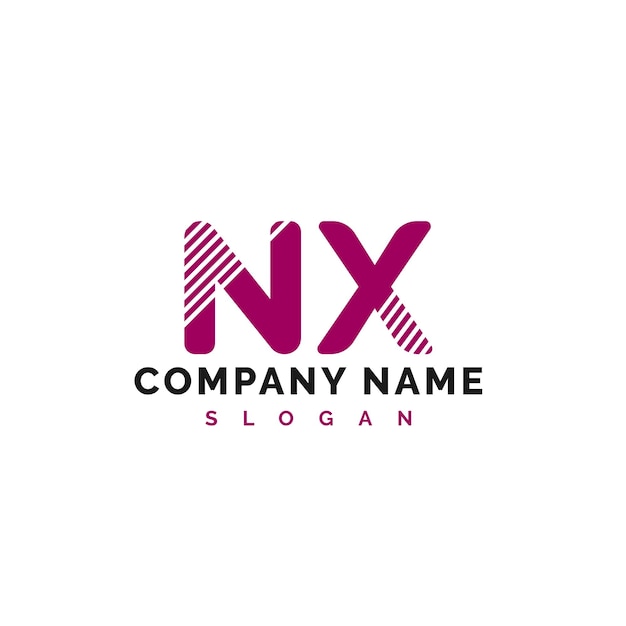 Diseño del logotipo de la letra NX Logotipo de la letra NX Vector Ilustración Vector