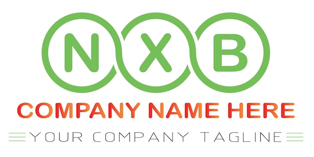 Diseño de logotipo de letra NXB