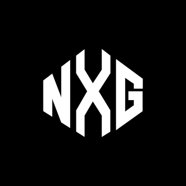 Diseño del logotipo de la letra NXG con forma de polígono NXG polígono y forma de cubo diseño del logotipo NXG hexágono patrón del logotipo vectorial colores blanco y negro NXG monograma negocio y logotipo de bienes raíces