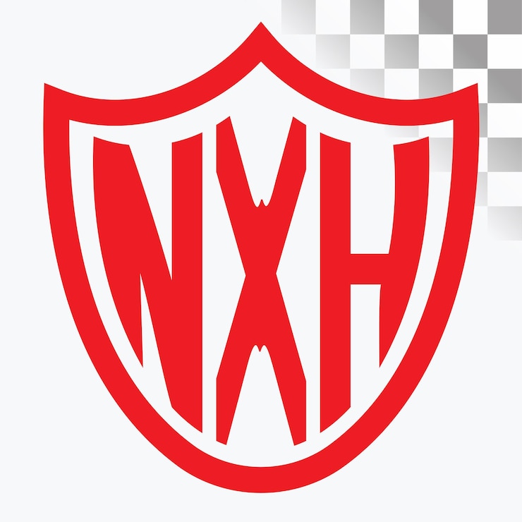 Vector diseño de logotipo de letra nxh