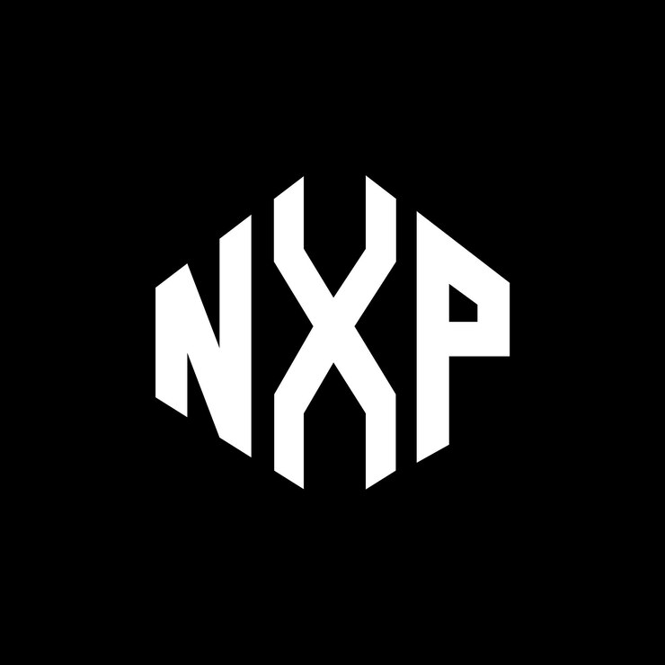 Vector diseño del logotipo de la letra nxp con forma de polígono nxp poligono y forma de cubo diseño del logotipo nxp hexágono patrón del logotipo vectorial colores blanco y negro nxp monograma negocio y logotipo de bienes raíces