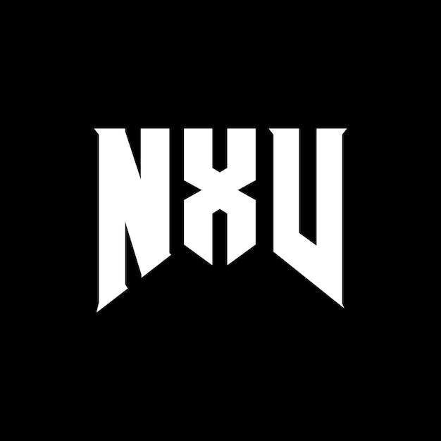 Diseño de logotipo de letra NXV para una empresa de tecnología NXV diseño de logotipo en blanco y negro combinación de colores NXV logotipo NXV vector NXV diseño NXV icono NXV alfabeto NXV tipografía diseño de Logotipo
