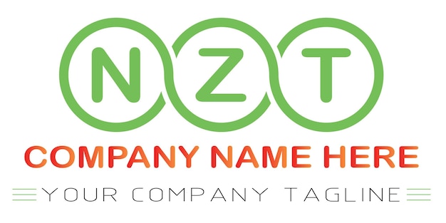 Diseño de logotipo de letra NZT