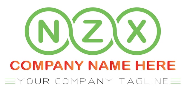 Diseño de logotipo de letra NZX