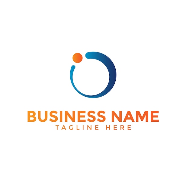 Diseño de logotipo de la letra O adecuado para negocios de tecnología y software