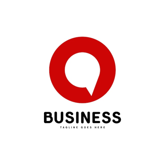 Diseño de logotipo de letra O de estilo vectorial con icono de chat