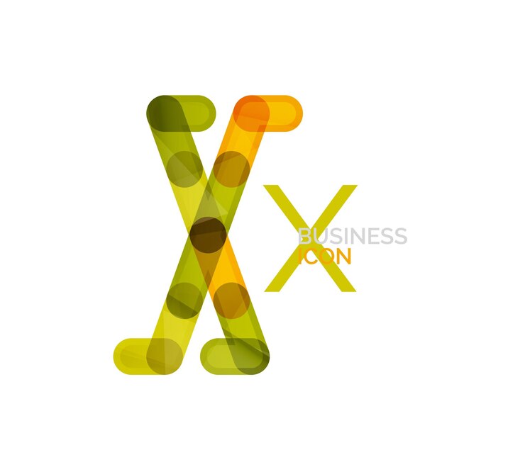 Vector diseño de logotipo de letra o fuente x mínima
