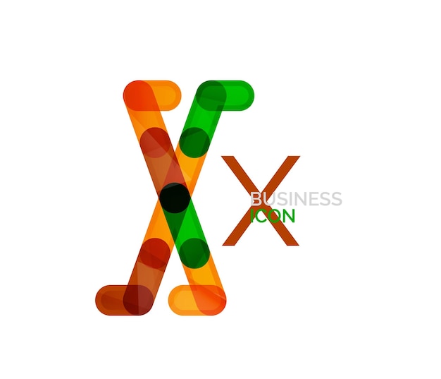 Diseño de logotipo de letra o fuente X mínima