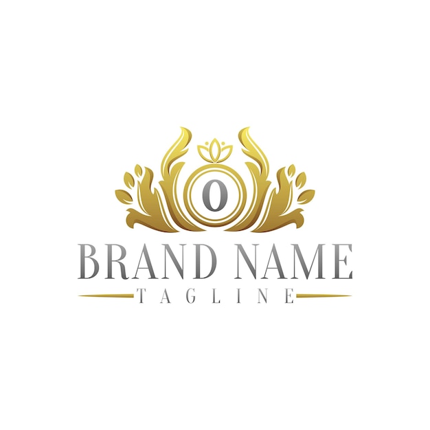 diseño de logotipo de letra o de lujo