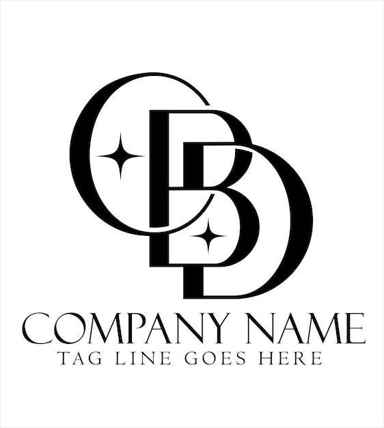 Diseño de logotipo de letra o vector CDB para boutique de joyería de moda de lujo y startup