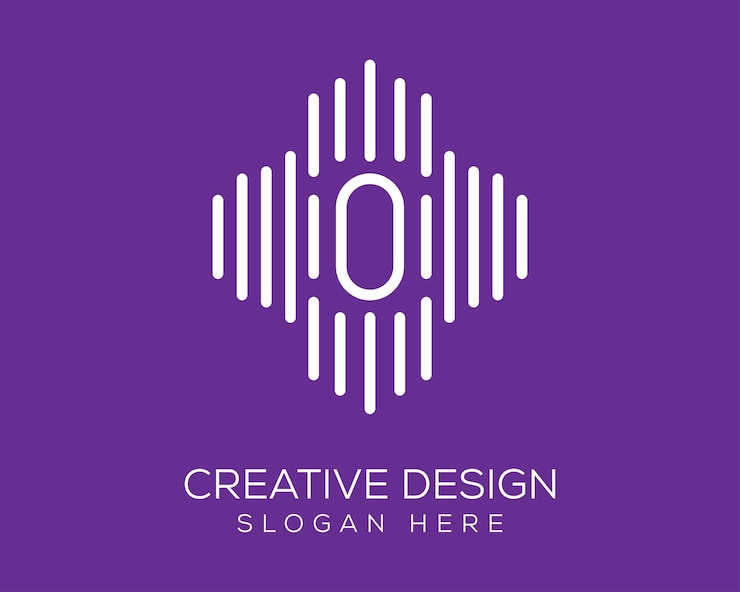 Vector diseño del logotipo de la letra o vectorial