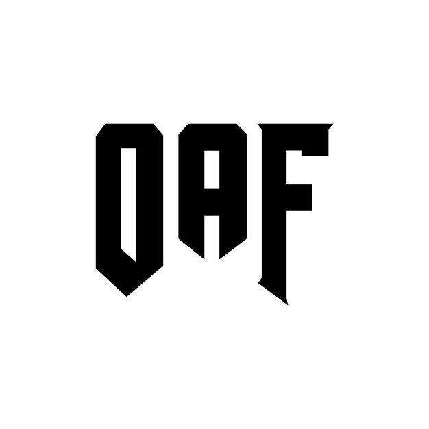 Diseño de logotipo de letra OAF para una empresa de tecnología OAF diseño de logotipo combinación de colores blanco y negro OAF logotipo OAF vector OAF diseño OAF icono OAF alfabeto OAF tipografía diseño del logotipo
